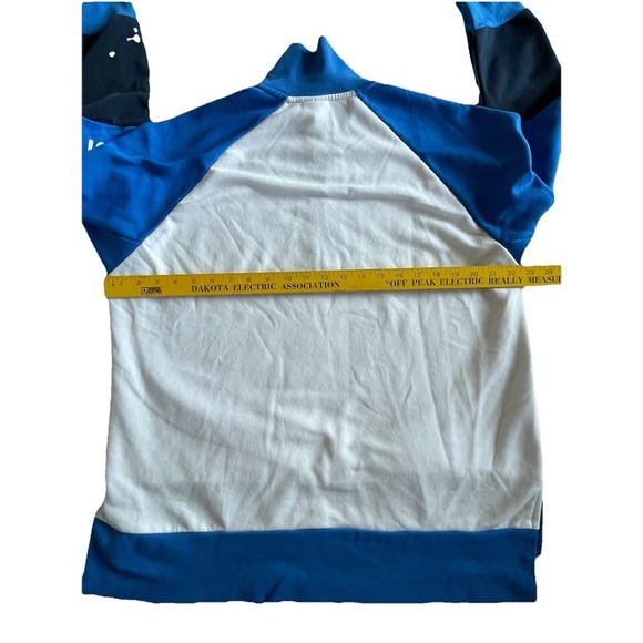 Nike Women's Performance Dri-FIT 1/4 Zip Pullover Sweatshirt Large White & Blue - Picture 8 of 8